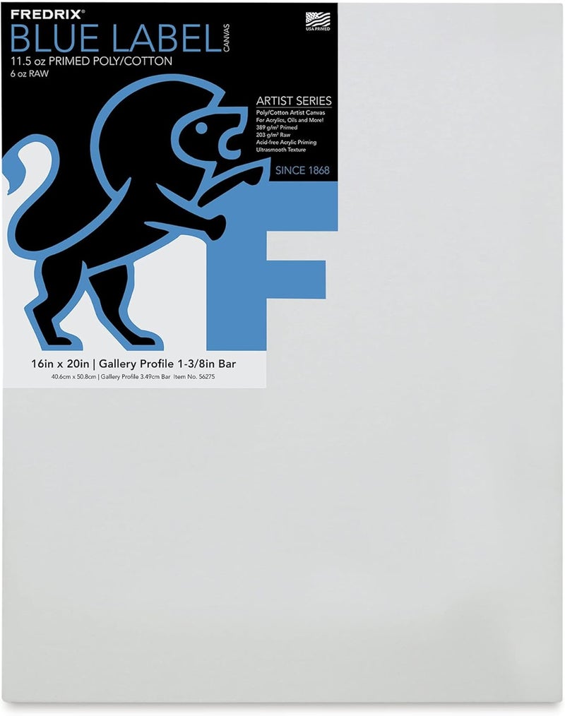 Fredrix Blue Label Cotton Canvas  16 x 20 Gallery Profile 138