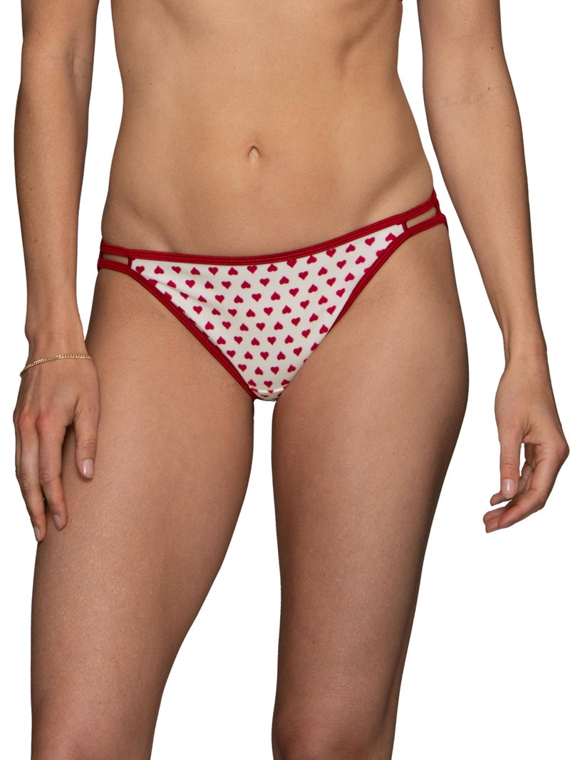 Vanity Fair Women's Illumination String Bikini Panties, Silky Stretch & Satin Trim, Love You Print, 7 - Image 1