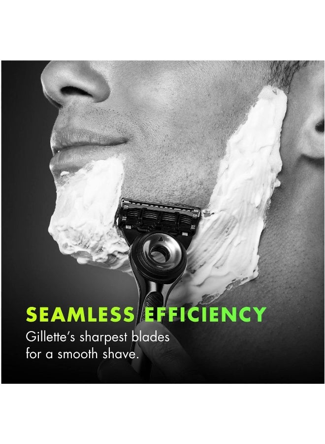 Gillette خرطوشة شفرات حلاقة جيليت لابز، متوافقة مع شفرات جيليت لابز مع شريط تقشير وشفرة ساخنة، 6 قطع - Image 2