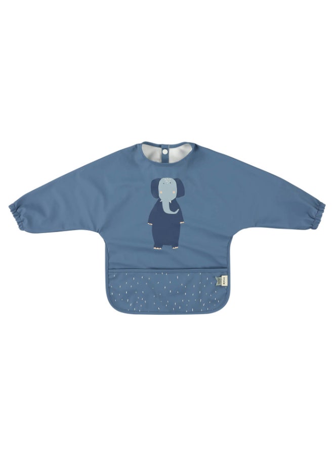 Trixie Waterproof Long Sleeve Bib With Pocket - Mrs. Elephant - Image 1