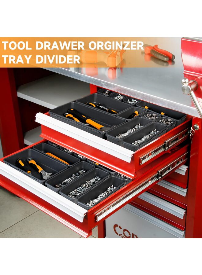 Tool Box Organizer Tray, Toolbox Desk Drawer Organizer, Tool Box Tray, Toolbox Organization Storage for Rolling Tool Chest - Image 2