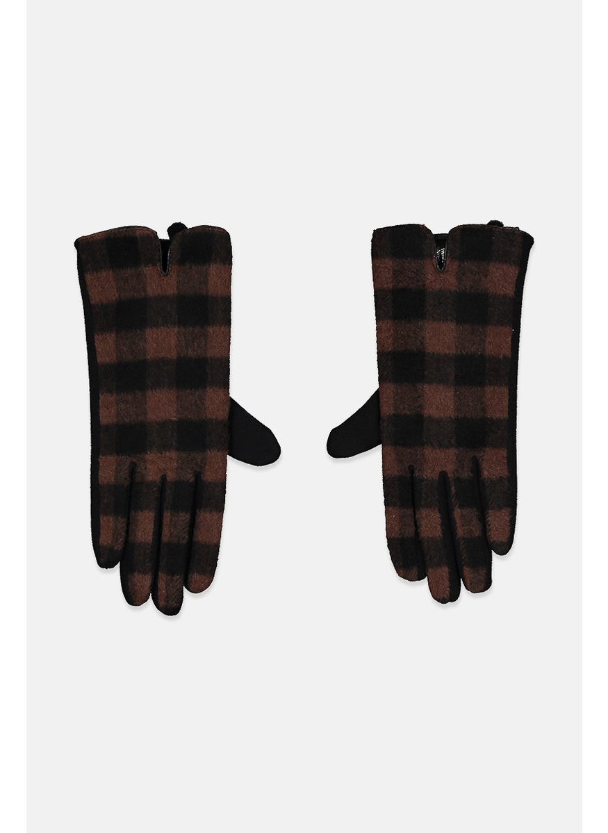 Tchibo Women Combined Gloves, Brown  - Image 1