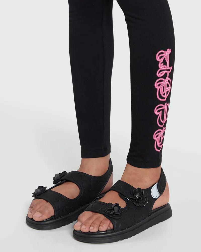 Ovs Cropped Black Leggings For Tweens