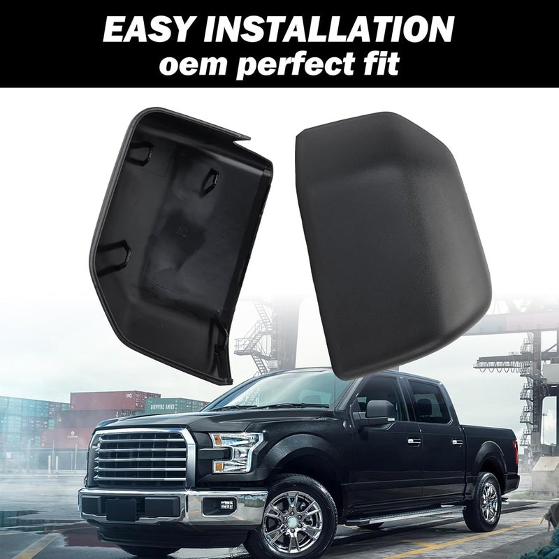 MOFOAP غطاء مرآة السائق الأيسر البديل متوافق مع فورد F150 2015 2016 2017 2018 2019 2020 (أسود) - Image 3