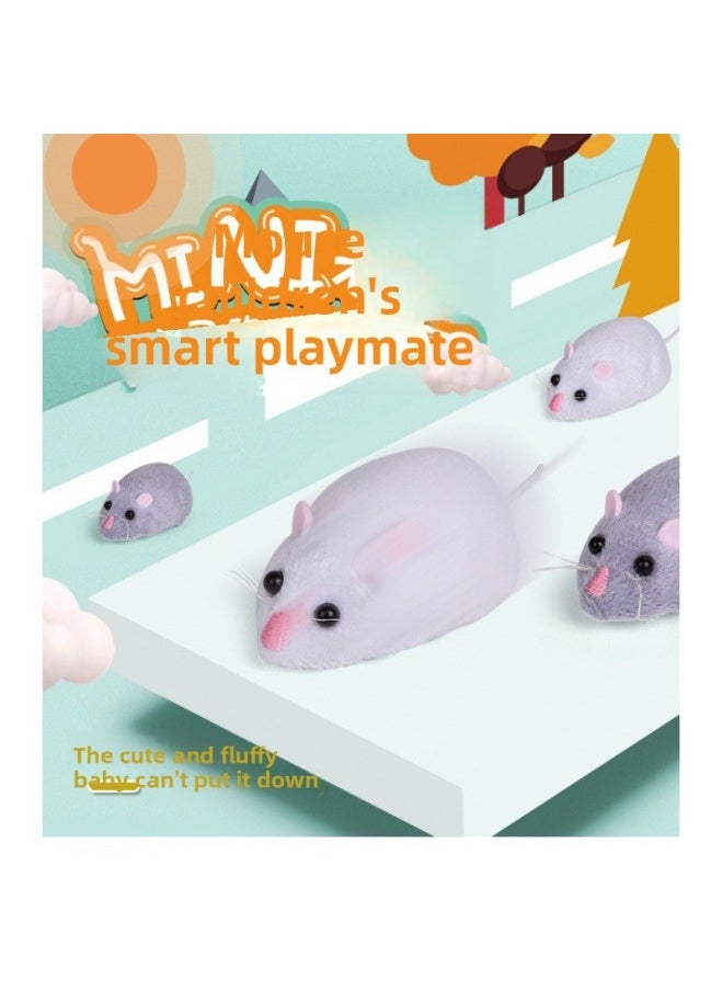 Strange Remote Control Mouse Infrared Remote Control Simulation Creative Simulation Animal Infrared Electric Pet Toy-Color:8882b White  - Image 3