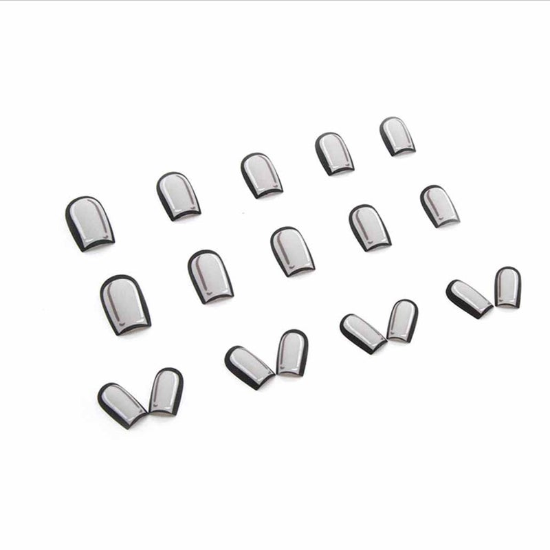 Foccna Black Press on Nails Comic Medium Long, Acrylic Fake Nails Square Cartoon False Nails,Artificial Nails for Women and Girls 24 pcs - Image 3