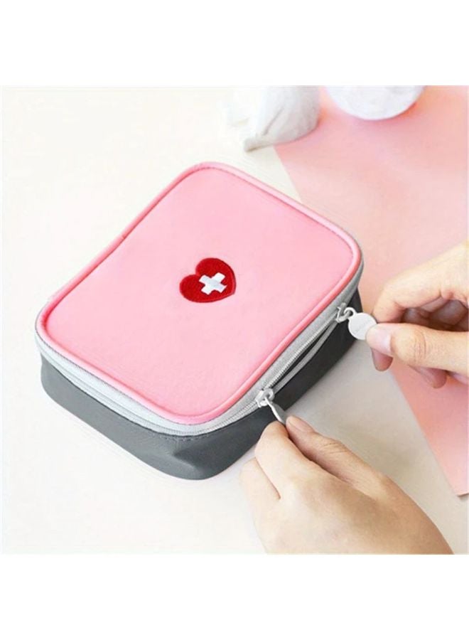Pink Portable Travel First Aid Bag Medicine Storage Anti Epidemic Kit - Image 1