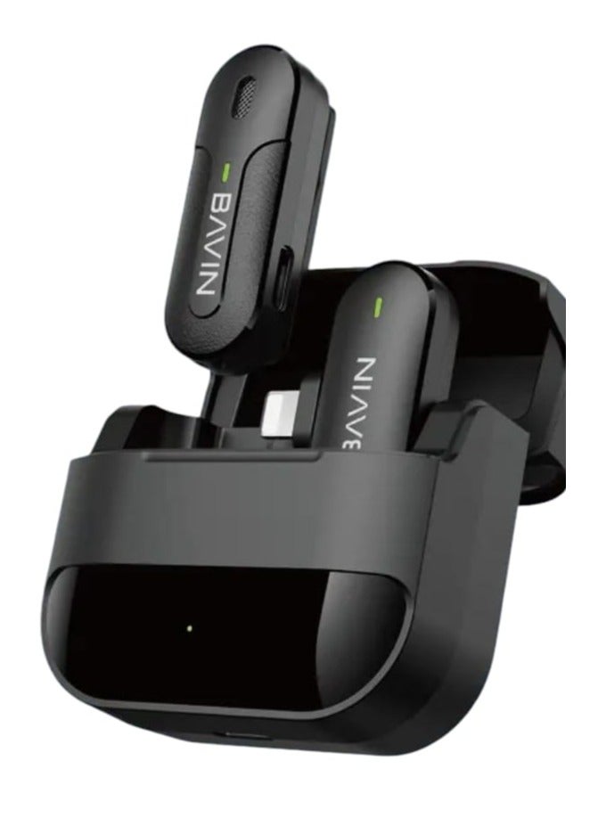 Bavin Wireless Lavalier Microphone for Audio and Video Recording Compatible with iPhone - Image 1