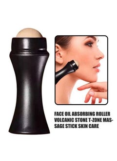 yorten Oilabsorbing Volcanic Stone Face Roller Facial Skincare Tool Oil Control Roller For Oily Skin Care Face Roller With Makeup Sponge To Remove Excess Shine Makeup Friendly  - Image 3