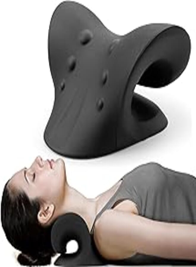 Dr Trust USA Neck Support Stretcher for Pain Relief, Cervical Traction Device Back, Spine & Shoulder Relaxer & Posture Corrector -366