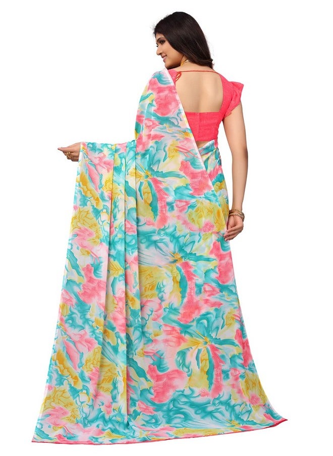 SIRIL Women's Printed Georgette Saree with Unstitched Blouse Piece(2571S991_Multi) - pzsku/Z3087216A4ABC6ABAB1DDZ/45/_/1740117850/41bc7c5a-7347-44a1-a7e3-027a61fa7c2b