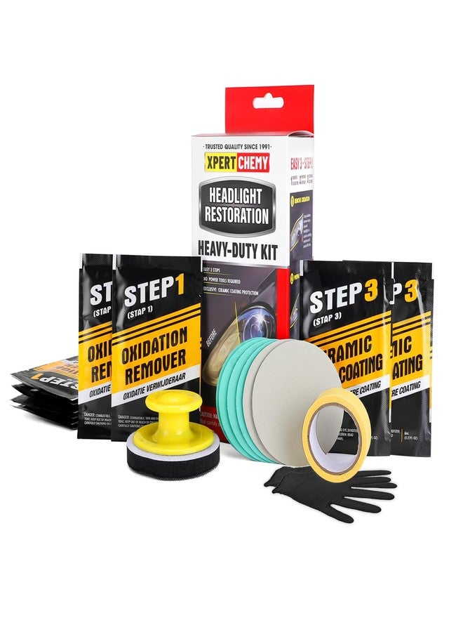 XPERTCHEMY Headlight Restoration Kit Headlight Cleaner and Restorerkit-3 Easy Steps Restore Car Headlight Cleaner Cleans Yellow Haze Scratch Off-No Tools Required - Image 2
