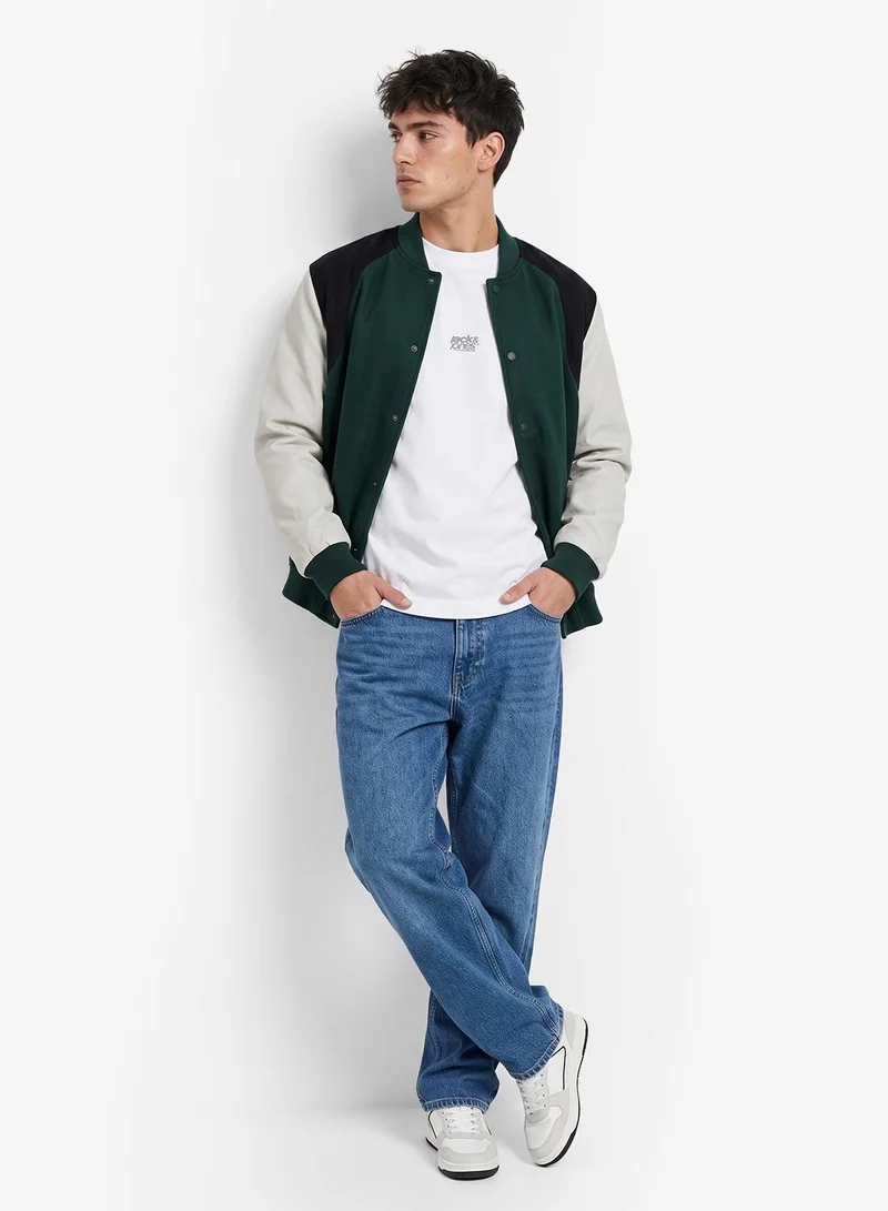 JACK & JONES Printed Crew Neck T-Shirt