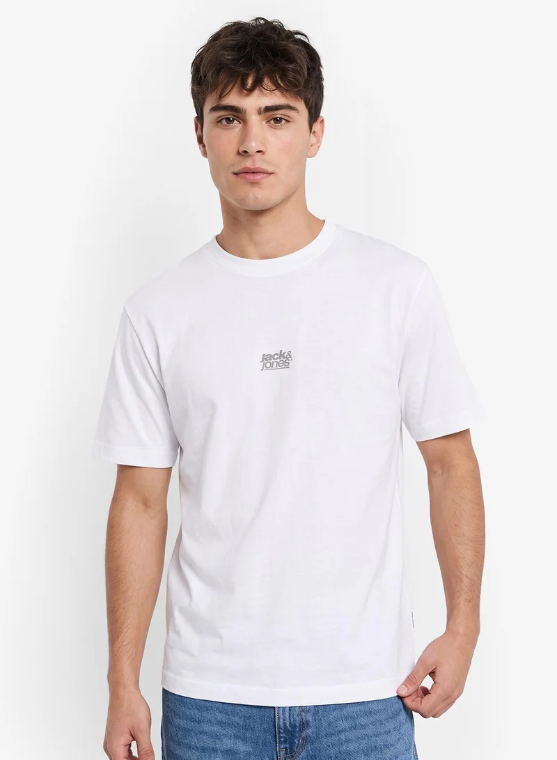 JACK & JONES Printed Crew Neck T-Shirt