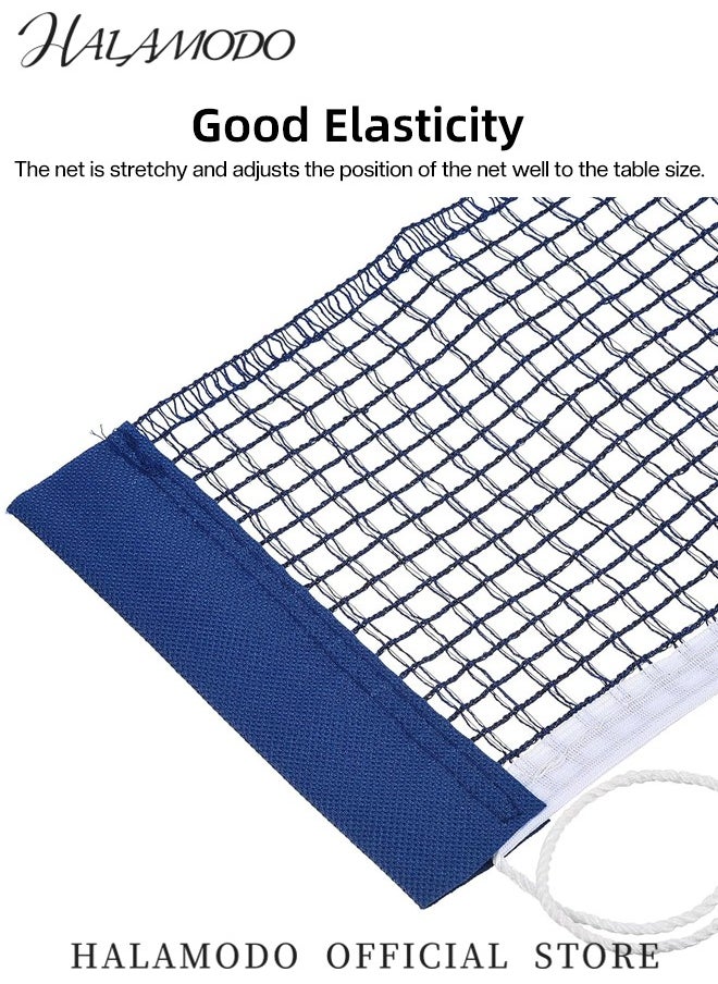 HALAMODO 3PCS Table Tennis Net Professional Table Tennis Polyester Net Replacement Indoor Outdoor Training Ping Pong Mesh Net with 1pc Net & 2pcs Brackets for Any Standard Table  - Image 3
