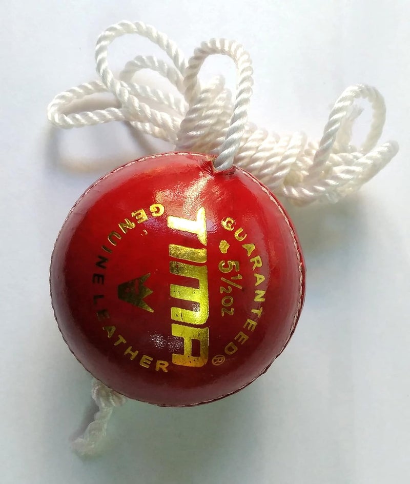 TIMA White String Leather Practice Hanging Cricket Ball for Knocking Practice - Image 3