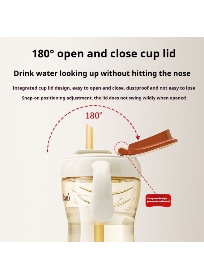 Youkebei PPSU Learning Straw Cup with Handles, BPA-Free Sippy Cup for Toddlers - Image 1