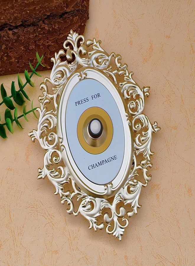 Heayzoki Decorative Door Bell, Button Champagne Theme European Vintage Decor Ornamental Plaque, Desktop Ornament Doorbell Decoratione - Image 1