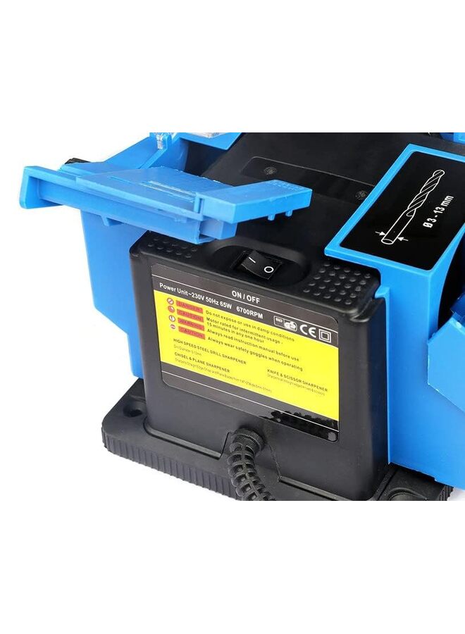 Bench Mounting Multipurpose Sharpener, Multi-Functional Electric Knife Sharpener/Chisel/Plane Blade/HSS Drill Sharpening Machine Use for Kitchen Knives Power Tools - Image 3