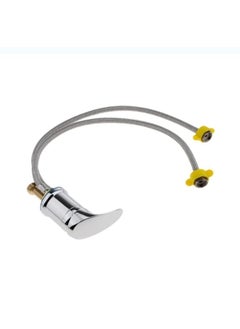 POSITIVE VIBES We Believe in Quality Products POSITIVE VIBES We Believe in Quality Products Hot and Cold Water Mixture Faucet with hand shower for salon Shampoo Station Metal Silver Polished  - Image 2
