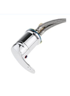 POSITIVE VIBES We Believe in Quality Products POSITIVE VIBES We Believe in Quality Products Hot and Cold Water Mixture Faucet with hand shower for salon Shampoo Station Metal Silver Polished  - Image 4