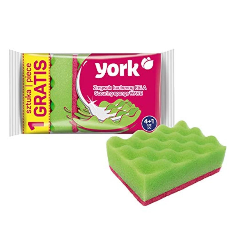 York Prestige Scouring sponge Wave 4+1 pc - Image 1