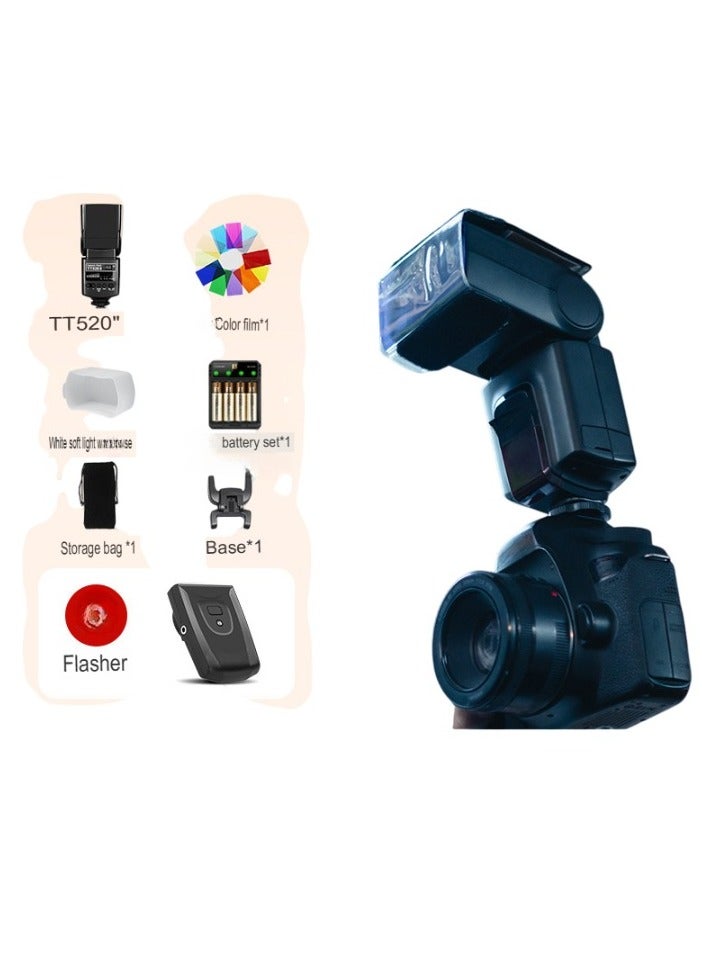 Godox TT520II Photography Light, Wireless Transmission Portable Fill Light, Durable Strobe Light With Control Panel, Studio Light With LCD Display, (TT520II Standard With Batteries Plus Soft Light Box Plus 12 Color Film) - Image 1