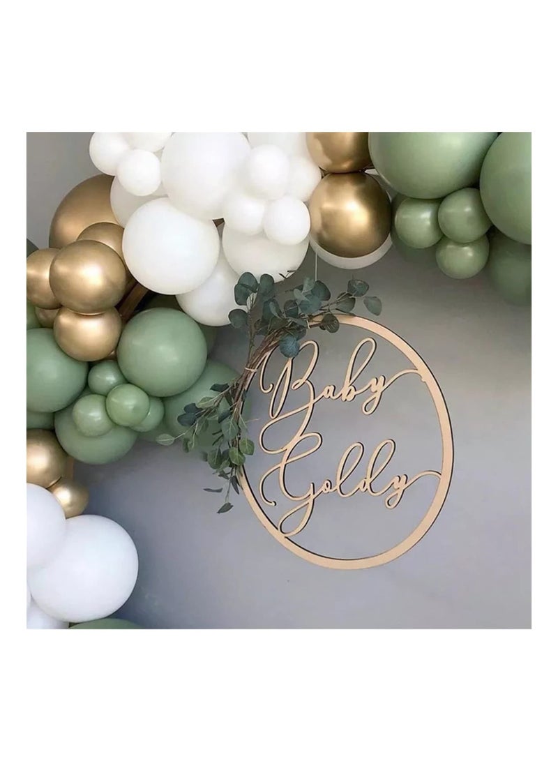 SYOSI Balloon Garland Kit, 137 Pcs Sage Green Ballon Garland Balloons Kit with Matte White Sage Green Chrome Gold Balloons for Wedding Birthday Party Decoration  - Image 4