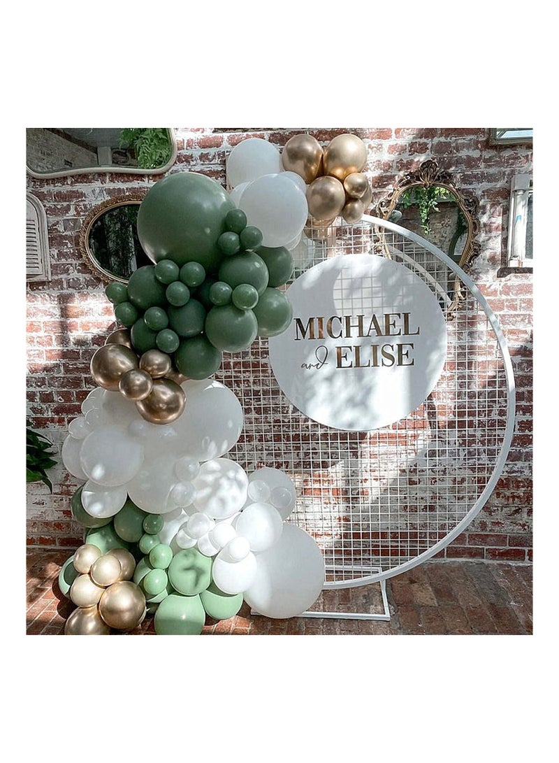 SYOSI Balloon Garland Kit, 137 Pcs Sage Green Ballon Garland Balloons Kit with Matte White Sage Green Chrome Gold Balloons for Wedding Birthday Party Decoration  - Image 2