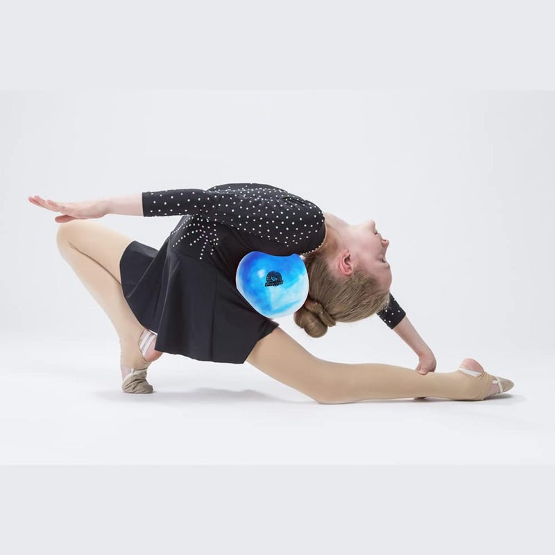 GISCO كرة الجمباز الإيقاعي لأداء الرقص | قابلة للمناورة وخفيفة الوزن مع دبوس نفخ | القطر-19 سم، 420 جرام (أزرق) - Image 1