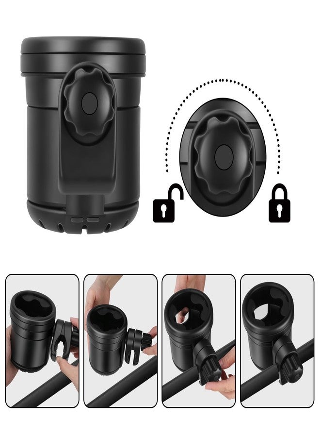 TUWEIPAIKE Universal Stroller Cup Holder, 360° Rotation cupholder for Stroller, 2-in-1 Prams Cup Holder with Mega Strength Adjustable Clamp, Fits Most Cups - Image 5