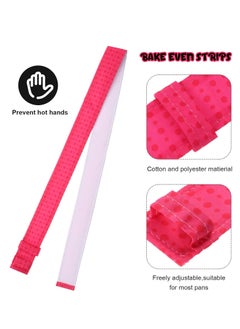 Patelai 6 Pieces Colorful Baking Even Strip Cake Pan Baking Strips Absorbent Thick Cake Strips Baking Tray Protection Straps for Home Kitchen Baking Supplies  - Image 4