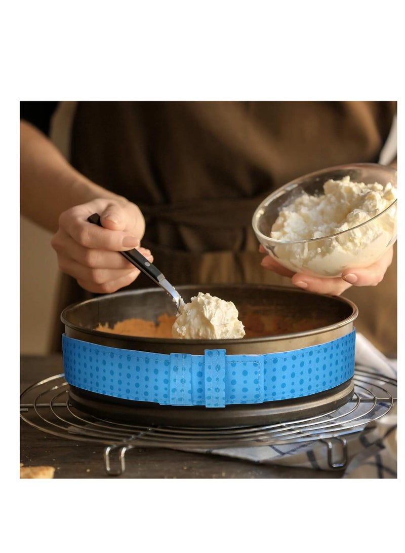 Patelai 6 Pieces Colorful Baking Even Strip Cake Pan Baking Strips Absorbent Thick Cake Strips Baking Tray Protection Straps for Home Kitchen Baking Supplies - Image 5