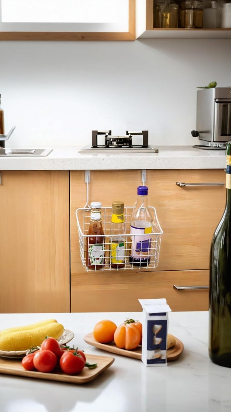 Honwor Cabinet Organizer, Shelf Basket & Door Hanging Storage Rack Holder, Kitchen, Bathroom & Office Multi-Use Space Saver Solution - Image 2