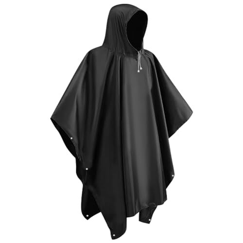 HCFGS Rain Ponchos for Adults,Reusable Waterproof EVA Raincoats with Drawstring Hood & Sleeves,Lightweight Rain Gear for Men & Women,Perfect for Camping,Hiking,Travel,Outdoor Activities - Image 1
