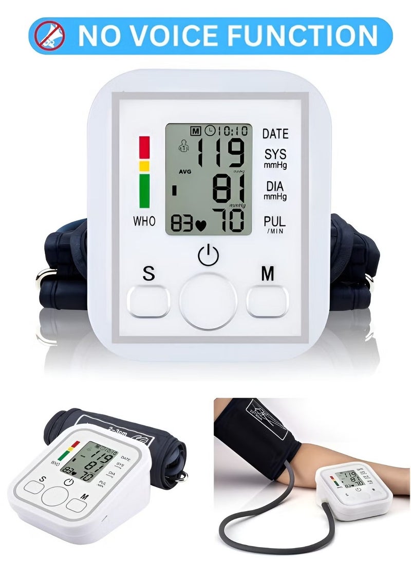 TIGER Electronic Blood Pressure Monitor – Accurate Digital Sphygmomanometer for Home Use, LCD Display, Cuff Included, Easy to Read, No Voice Function - Image 1