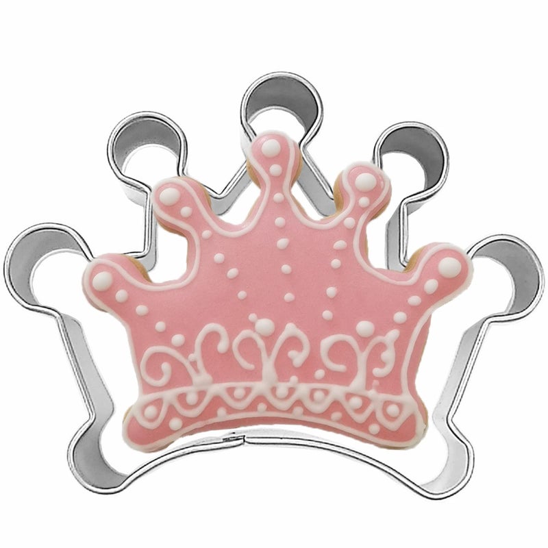 Large Size Crown Shaped Cookie Cutter Stainless Steel QueenKingPrincePrincess Crown Cookie Cutter 46 Inches Model 1