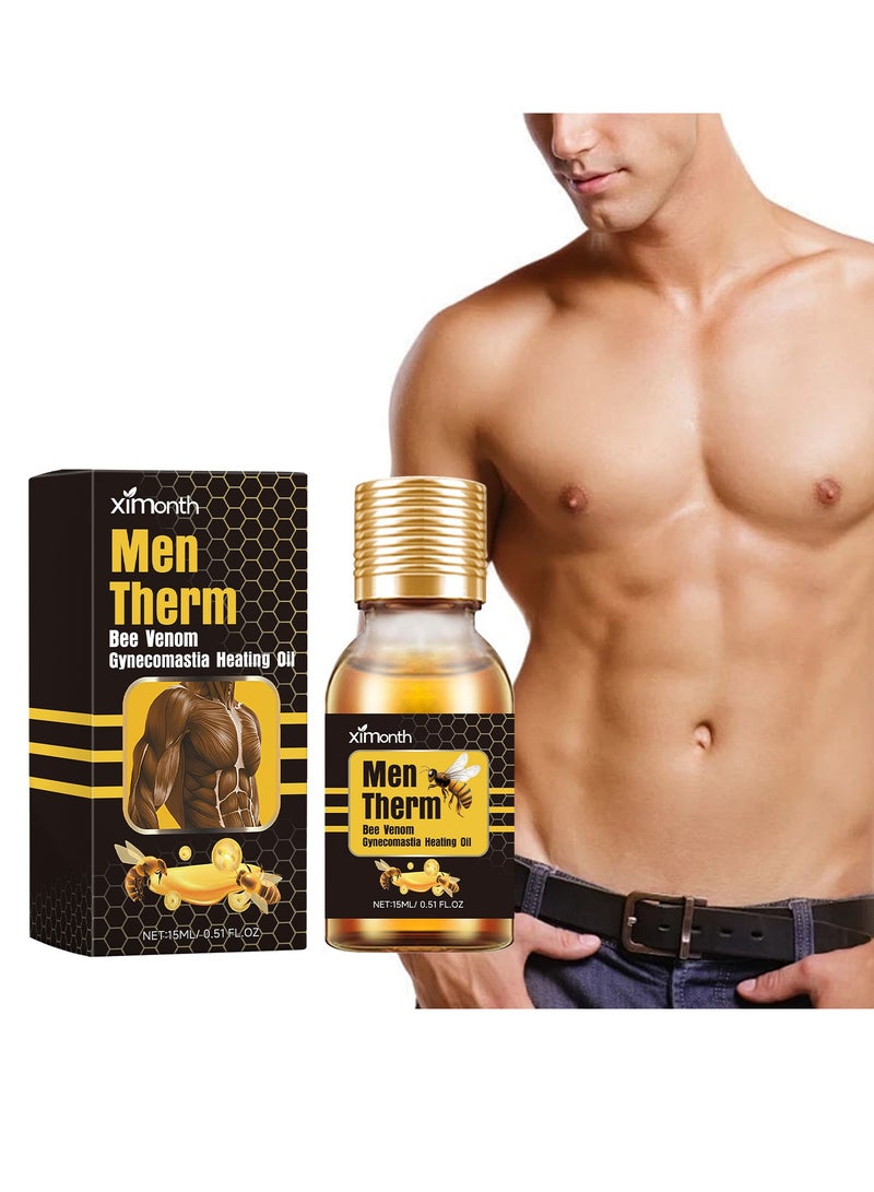 ximonth Men Therm Bee Venom Gynecomastia Oil,Natural Body Firming Spray for Men - Image 1