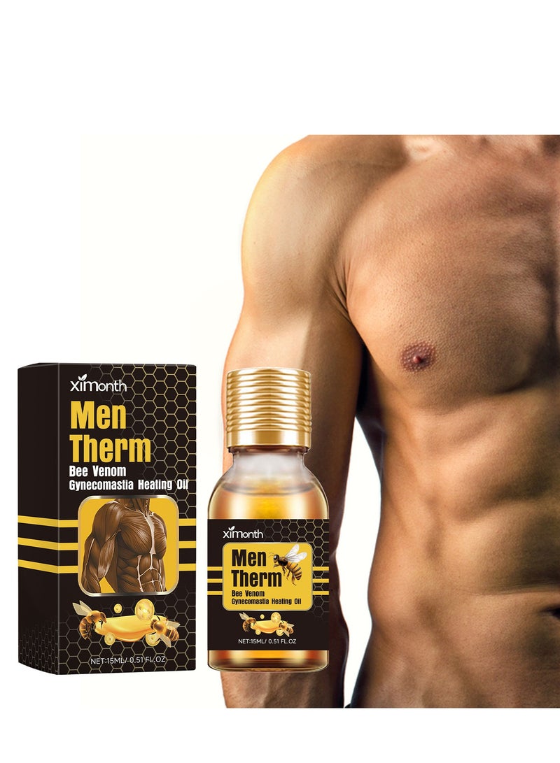 ximonth Men Therm Bee Venom Gynecomastia Oil,Natural Body Firming Spray for Men - Image 4