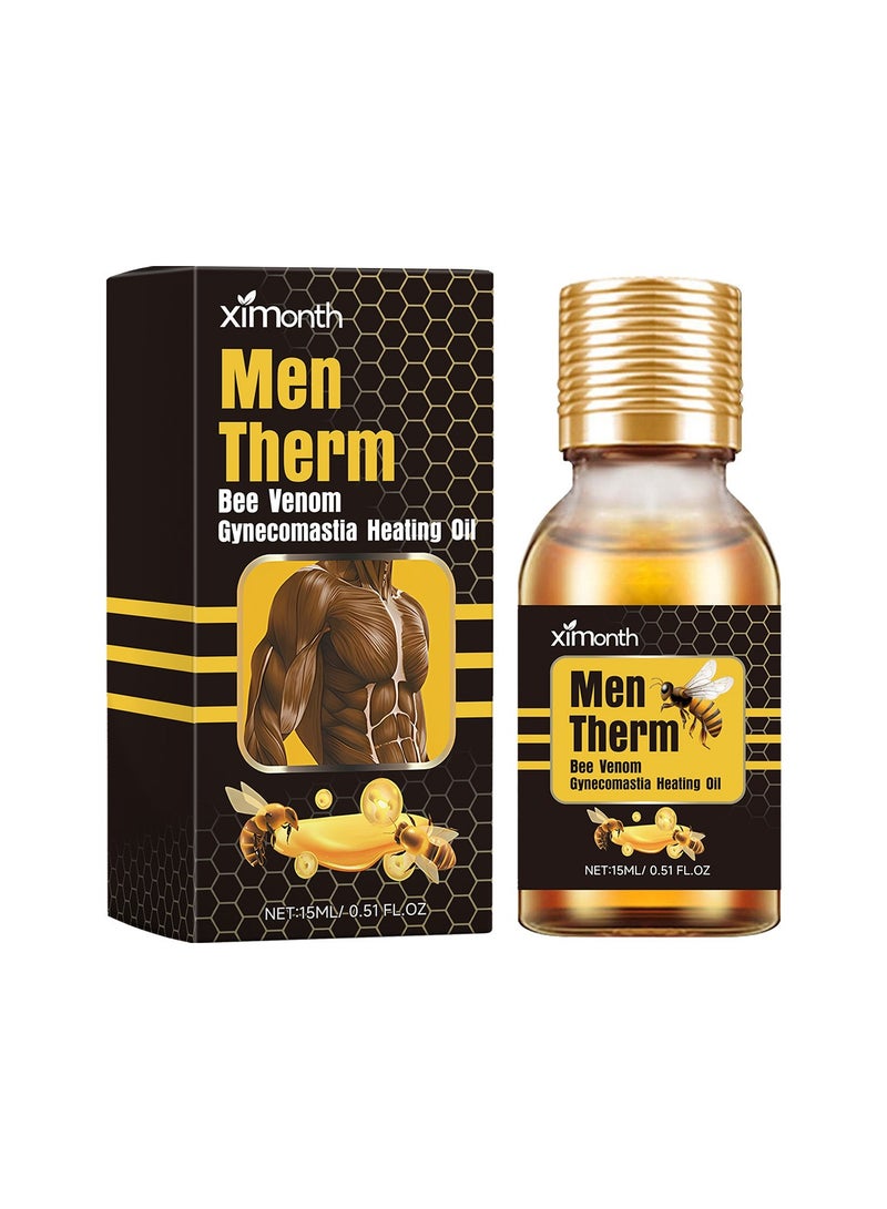 ximonth Men Therm Bee Venom Gynecomastia Oil,Natural Body Firming Spray for Men - Image 5
