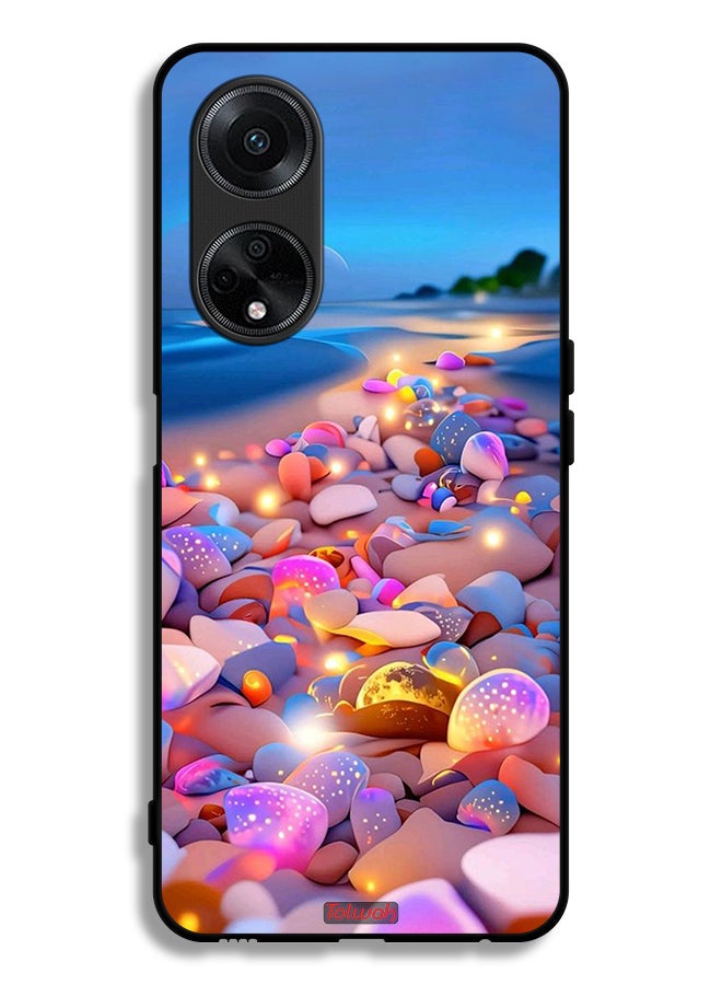 Tolwak Oppo A98 5G Protective Case Cover Stones Art - Image 1