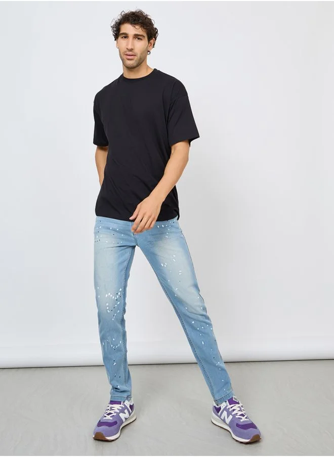 Styli Back Slogan Print Oversized T-Shirt