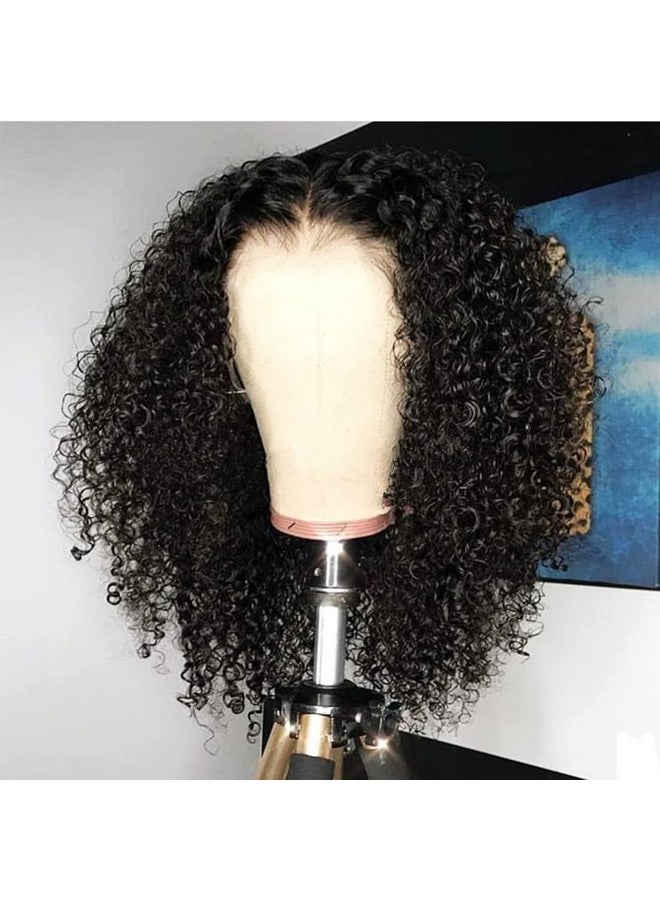 ويجمي باروكة شعر بشري بدون غراء مسبقة النتف مع شعر أطفال، باروكة شعر بشري مجعد بكثافة 200%، 13X4، باروكة شعر منغولية مجعدة عالية الدقة من الدانتيل الأمامي، شعر عذراء غير معالج بنسبة 100%، لون طبيعي، 14 بوصة - Image 1