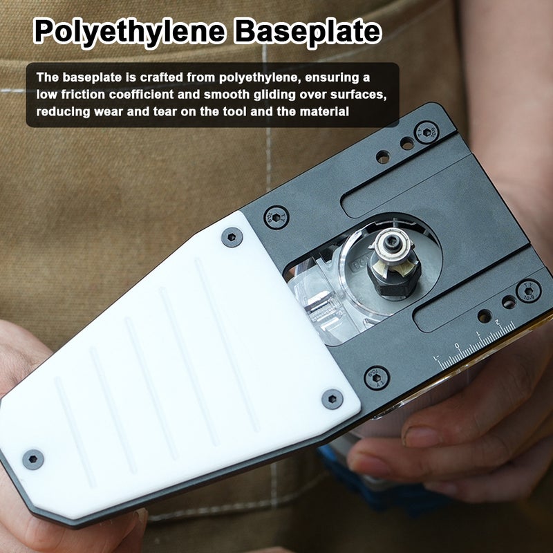 Professional Trimming Machine Balancing Plate Aluminum Alloy Edges Trimming Guide Versatile Milling Slotting Chamfering Bracket Practical Woodworking Tool for 65mm Trimmer - Image 5