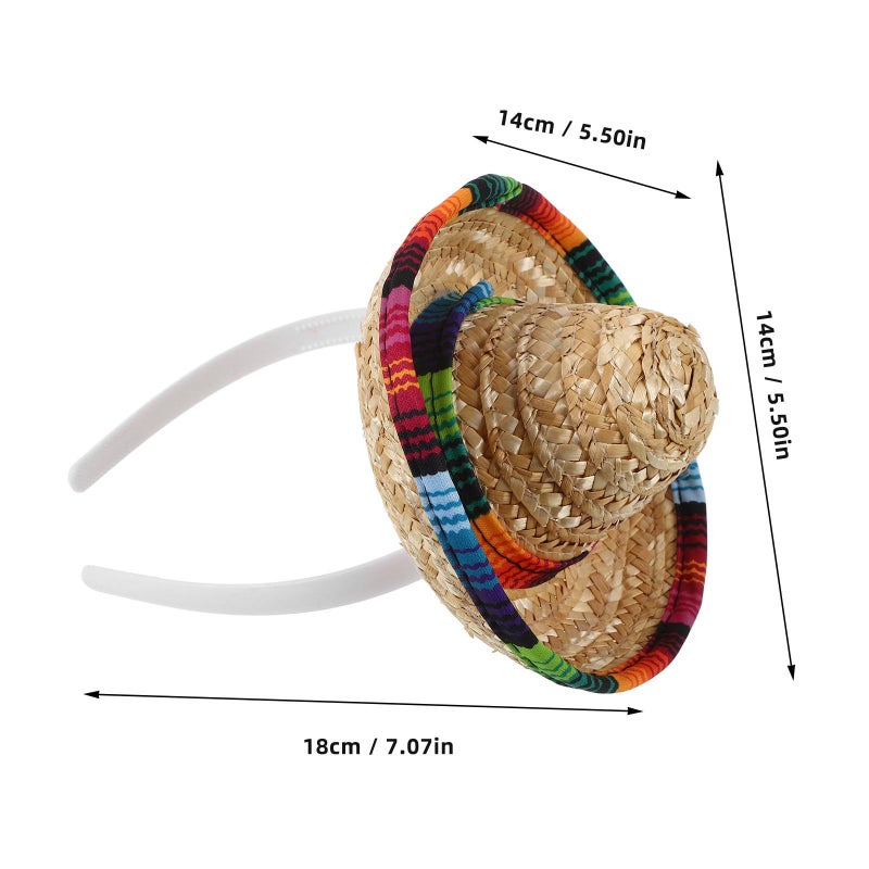 Beaupretty Straw Hat Pet Headband 16cm Diameter Festive Dog Costume Photo Prop - Image 3