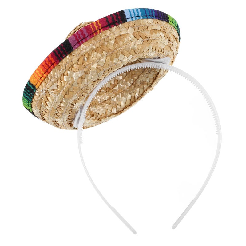 Beaupretty Straw Hat Pet Headband 16cm Diameter Festive Dog Costume Photo Prop - Image 2
