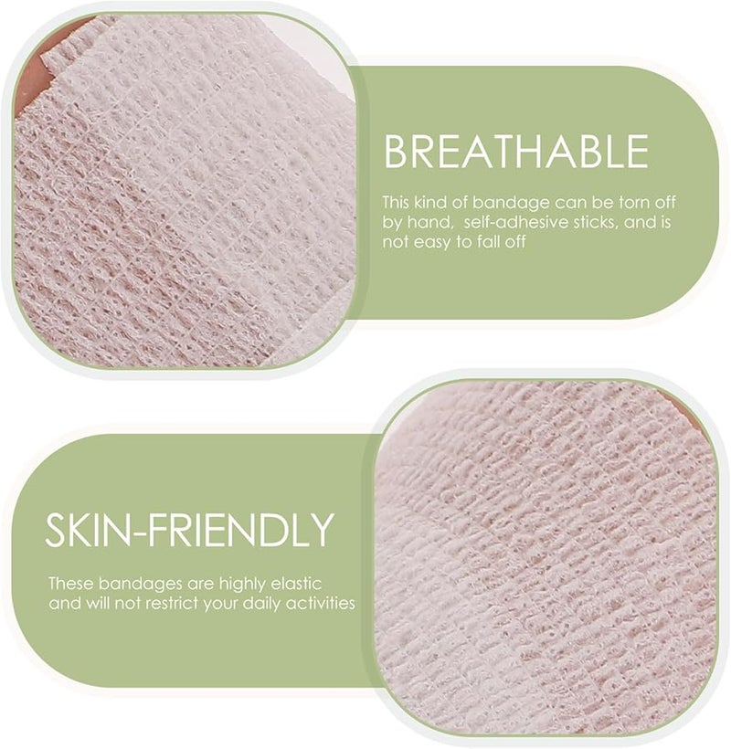 ضمادة رياضية مرنة ذاتية اللاصق متوسطة 3 لفات لحماية إصبع الرسغ من الإصابات - Image 5