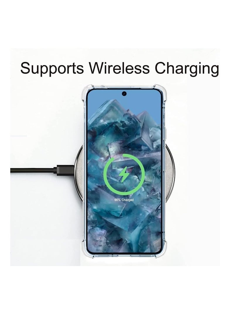 Aookay - [1+2] For Google Pixel 9 Pro Clear Case with Tempered Glass Screen Protector(2pcs), Soft TPU Four Corner Bumper Airbag Anti-drop Protection, Ultra-thin Transparent Cover (Google Pixel 9 Pro) - Image 1