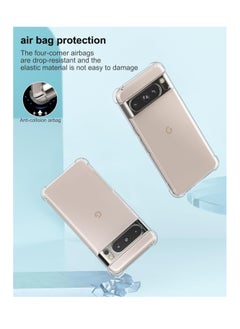 Aookay [1+2] For Google Pixel 9 Pro Clear Case with Tempered Glass Screen Protector(2pcs), Soft TPU Four Corner Bumper Airbag Anti-drop Protection, Ultra-thin Transparent Cover (Google Pixel 9 Pro)  - Image 3