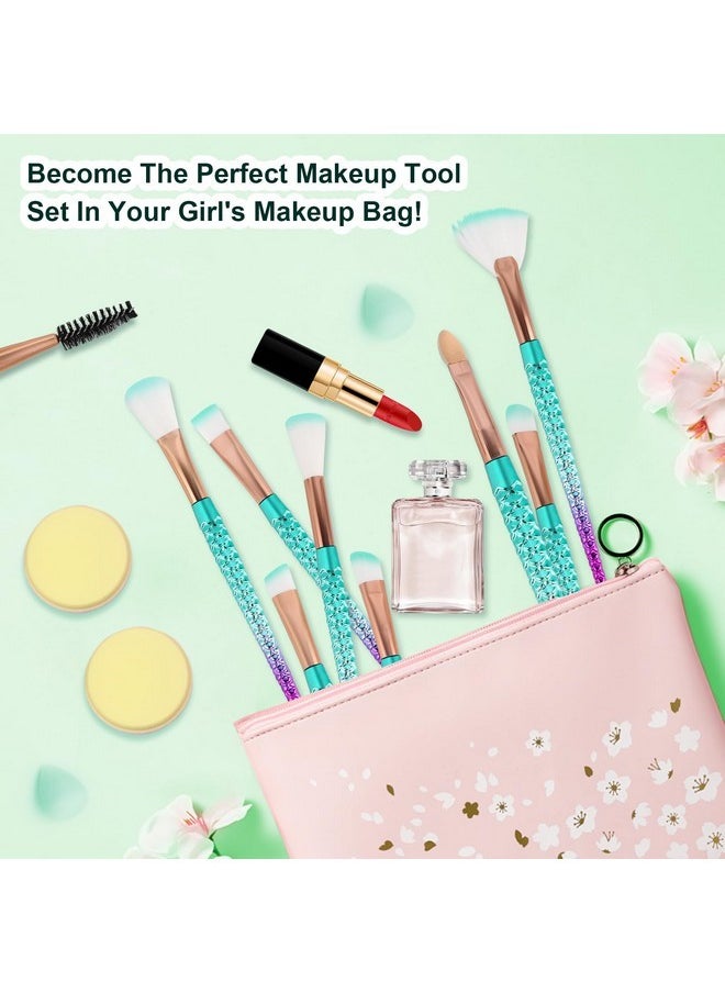 NICEMOVIC Cute Stuff For Tween & Teen Girls, 20Pcs Princess Kids Makeup Brushes Sets For Girls, Teen Girl Gifts Trendy Stuff Christmas Gift Ideas Stocking Stuffers For Girls Kids Cute Make Up Tool Set  - Image 5
